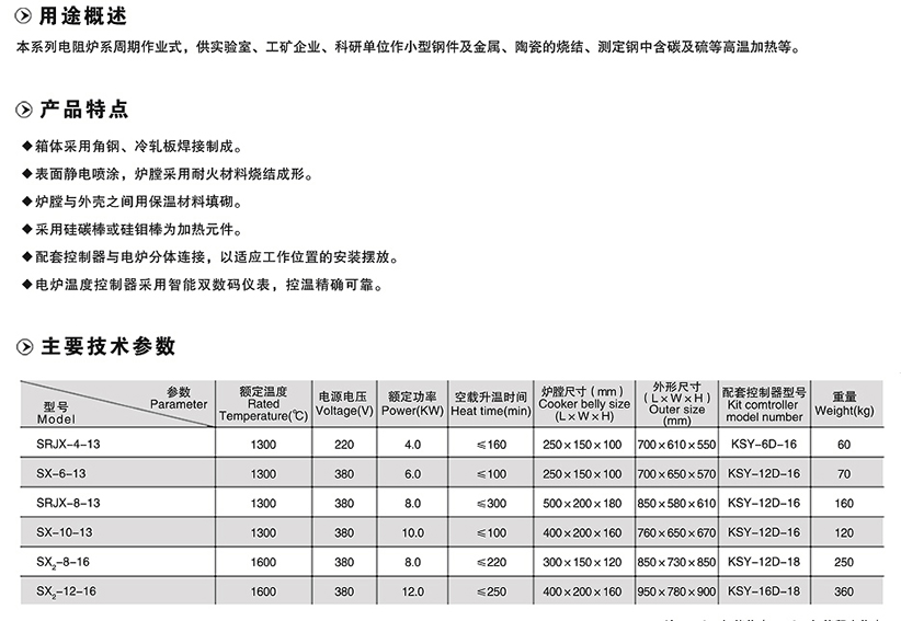 高温箱式电阻炉